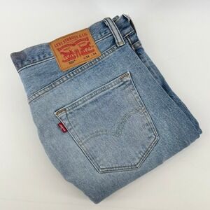 Levis 501 Original Fit Mens Jeans Light Wash Straight Leg Denim 34x34